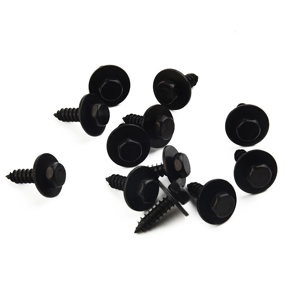 Car Auto Self-Tapping Screws Hex Washer Head 4.8×19mm✅Black Unique