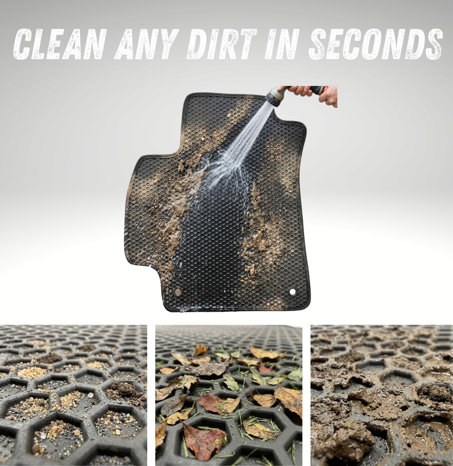 Floor Mats All Weather for 2024 2025 Hyundai Kona Front & Rear ecoMats