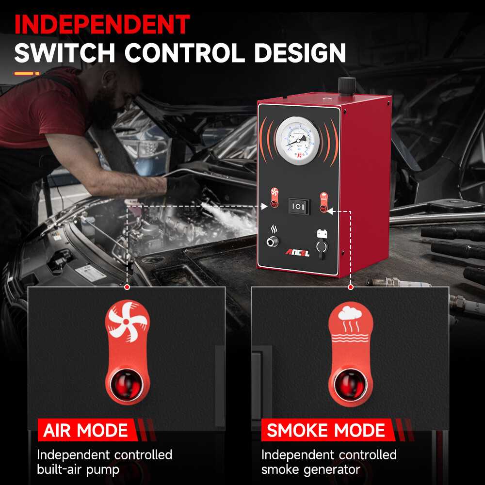 Automotive Evap Smoke Machine Pipe System Tester Built-in Air Pump 0.8-14.5psi