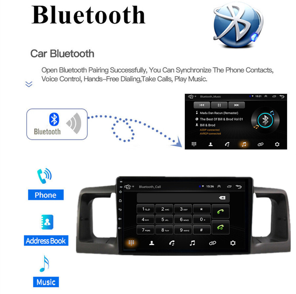 9″ Stereo Radio GPS FM WiFi 2+32GB For Toyota Corolla 2003-2008 Built-in Carplay