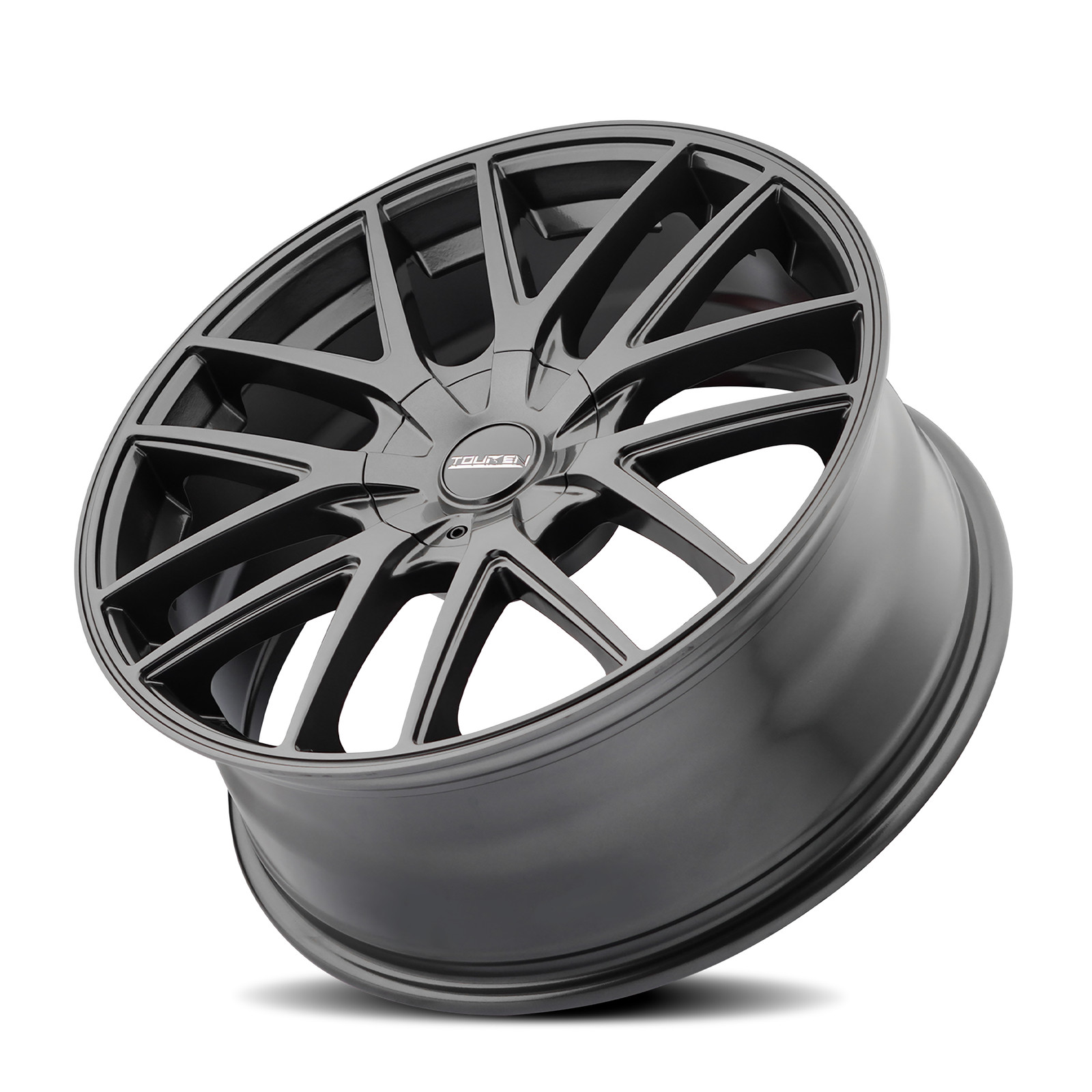 (Set-4) Touren TR60 19×8.5 5×108/5×114.3 40mm Matte Gunmetal Wheels Rims 19 Inch