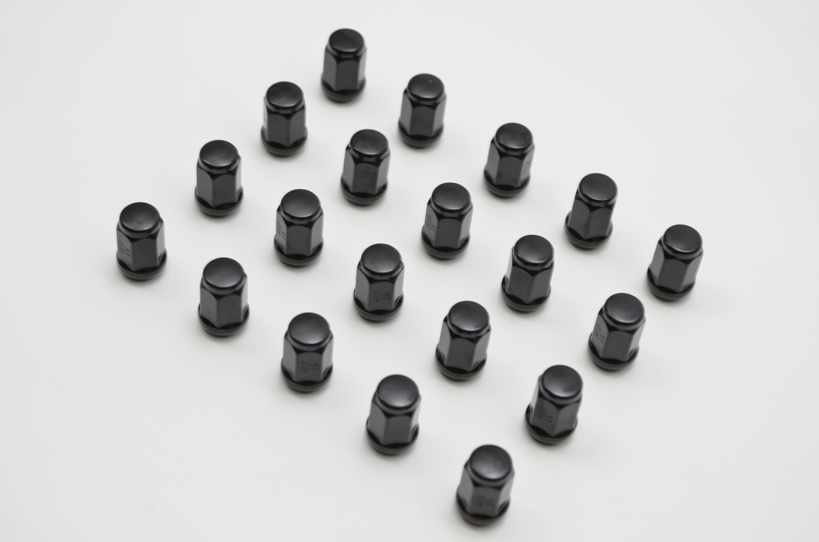 1320 Steel Ball seat lug nuts 12×1.5 Black color 35mm length 20pcs