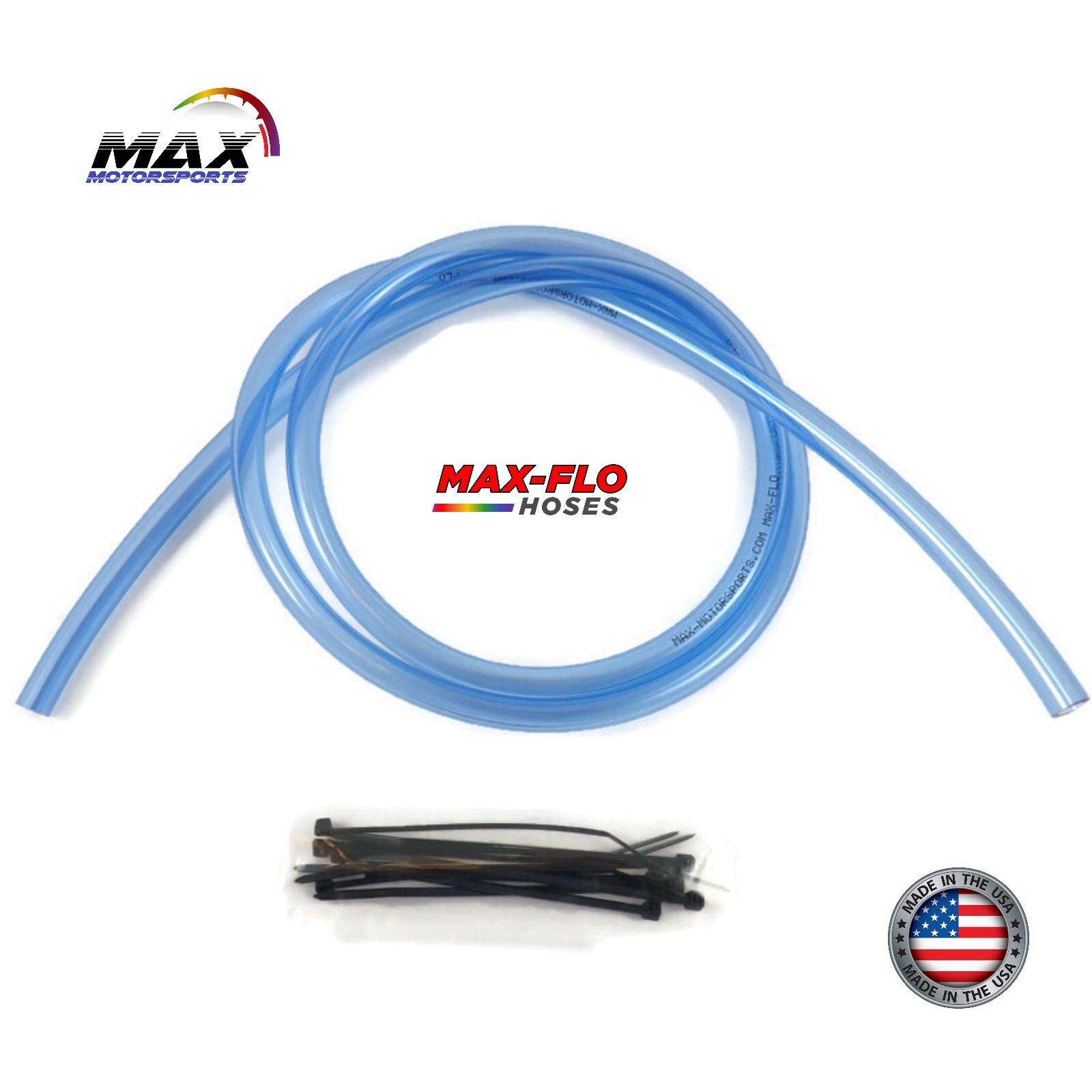 10’ft x 1/4″ ID X 3/8″ OD Clear Blue Fuel Line Super Soft Flexible Gas Hose