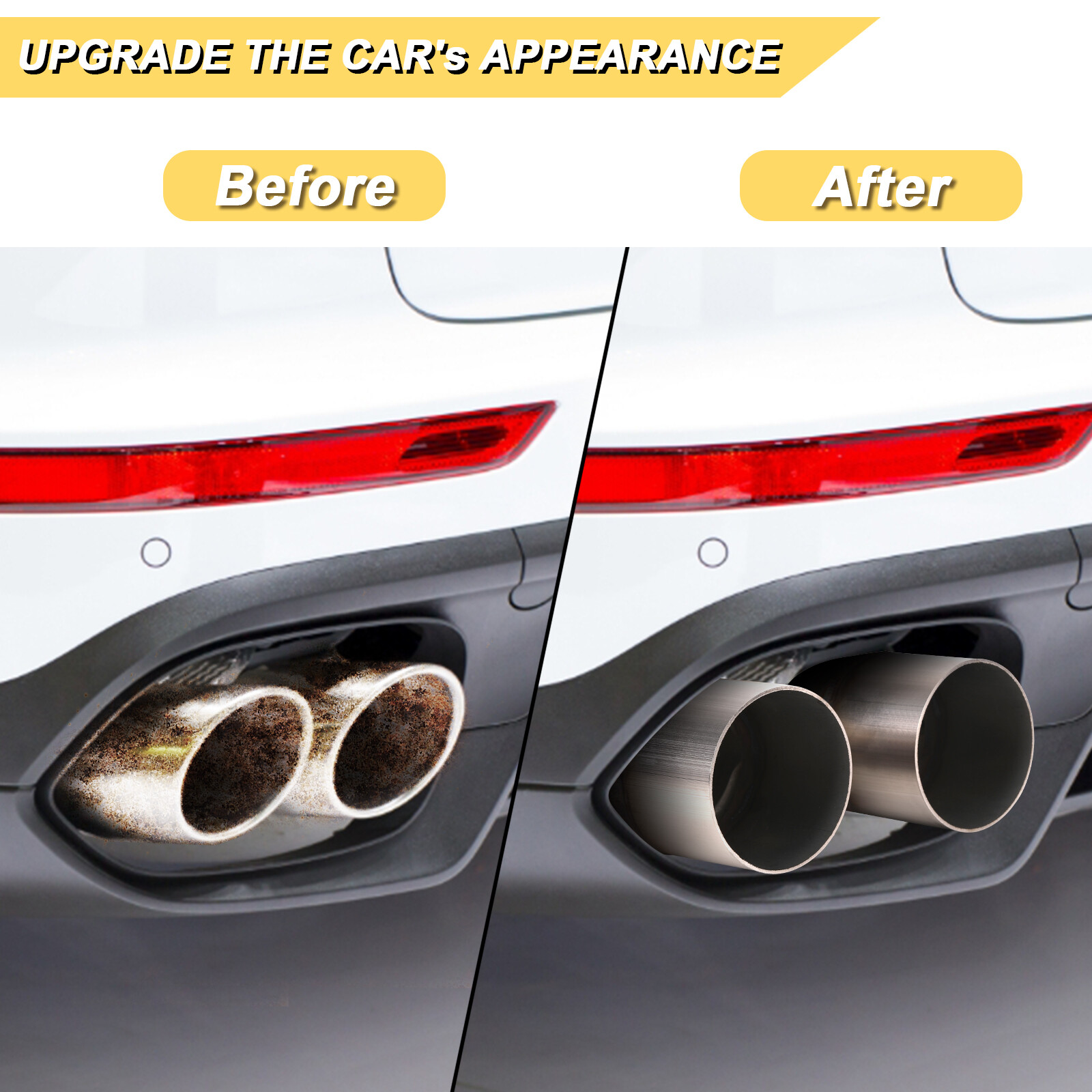 1pc/2pcs Exhaust Tip Y-Pipe 2.5″ Dual Out /2.5″inch Single Inlet Stainless Steel