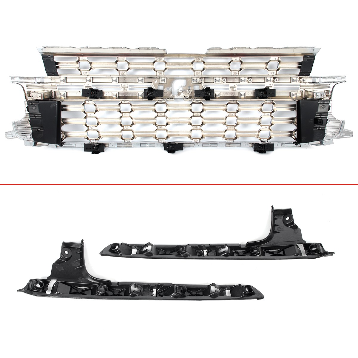 Chrome Front Bumper Upper Grille For Chevrolet Suburban Tahoe LS / Z71 2021-24
