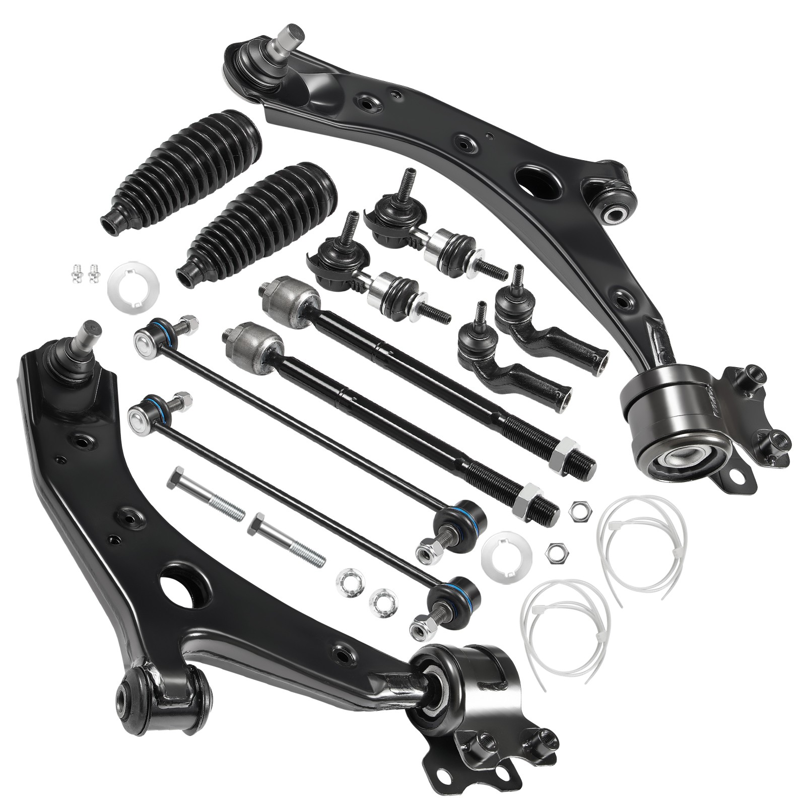 Front Lower Control Arm Ball Joint Tie Rod Sway Bar For 04-09 Mazda3 2.0L 12Pcs
