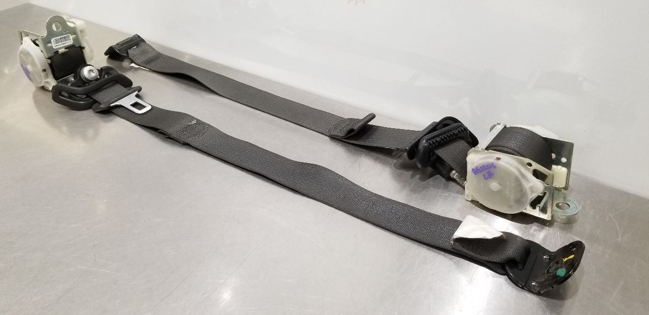08 HUMMER H2 REAR SEAT BELT SET PAIR BLACK
