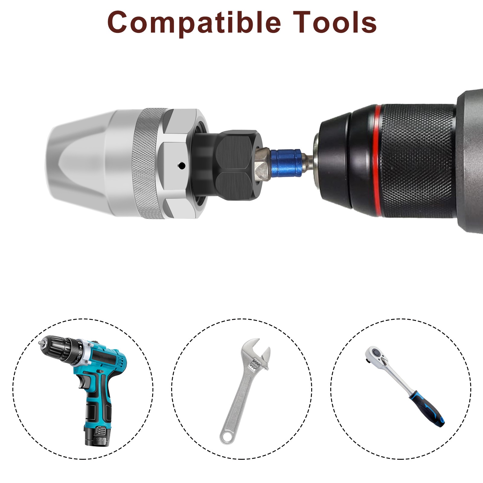 3/8″ Drive Broken Bolt Remover Stud Extractor Tool for Locks Removes 1/4″-1/2″