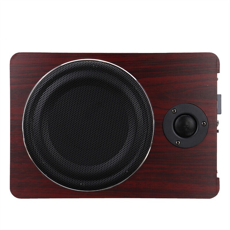 12V 8″ 800W Car Subwoofer Active Underseat Bass Box Audio Sub Speaker Amplifier*