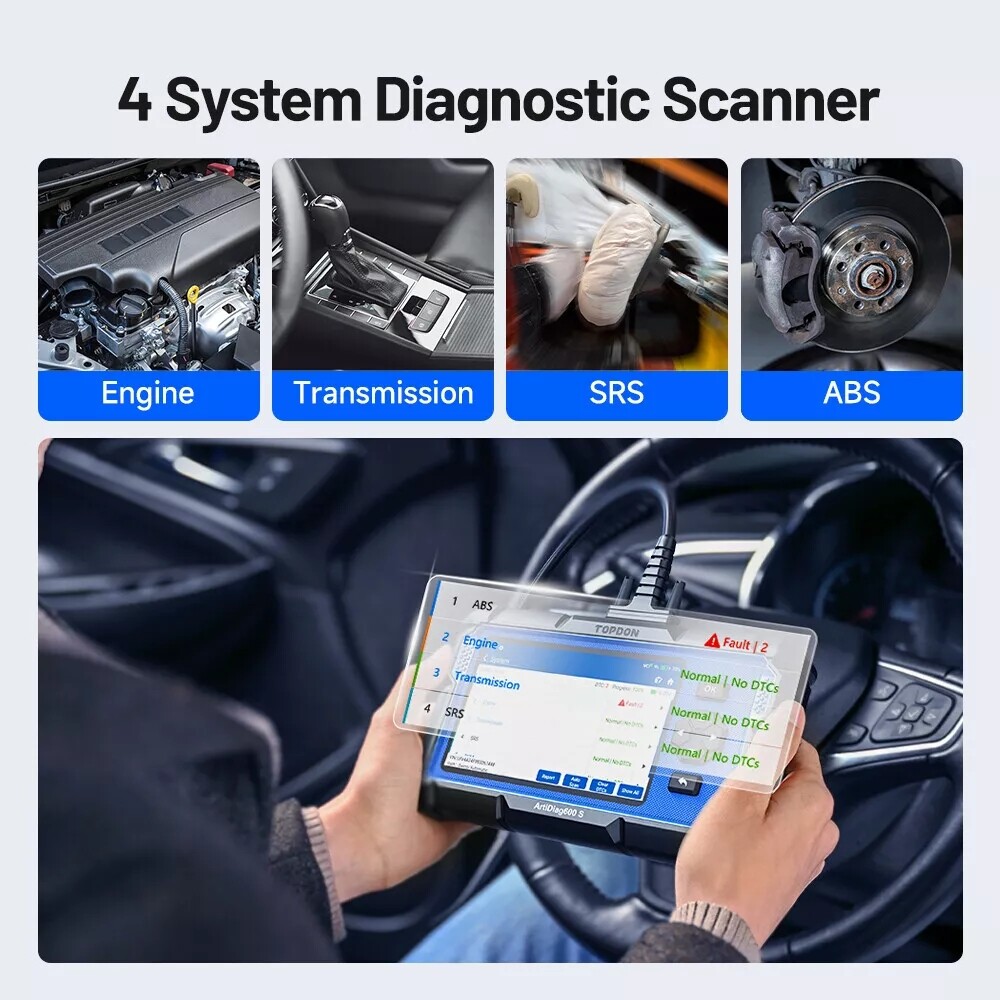 TOPDON AD600S ABS Bleeding Injector Coding Complete OBDII Inspection Device