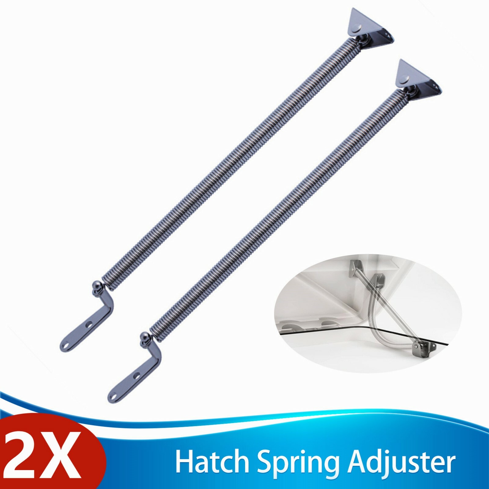 2X Stainless Steel Boat Hatch Support Spring for Lid Door Cover Window Adjuster