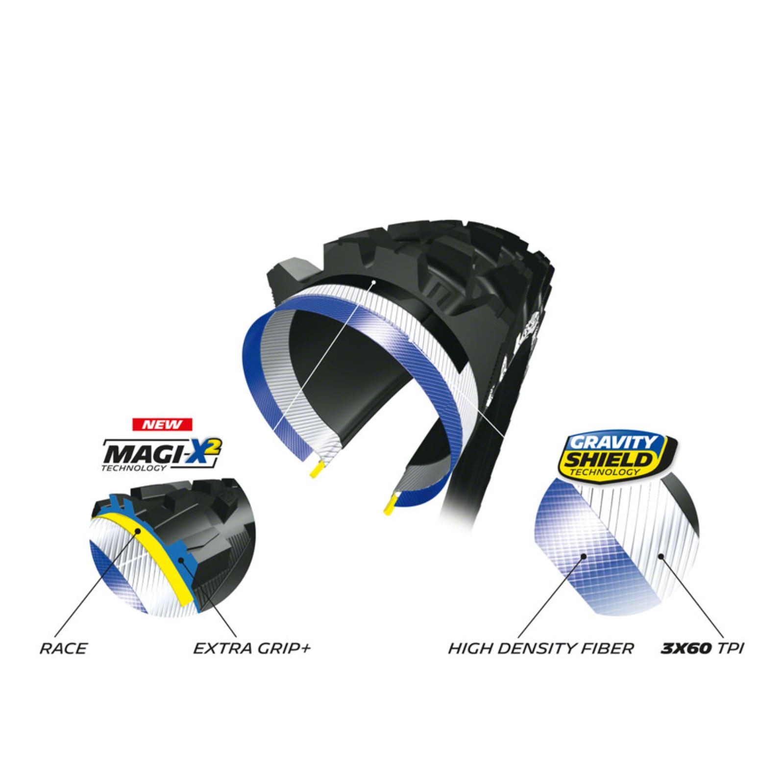 Michelin – Bicycle Wild Enduro Front Bike Tire 27.5”x2.40 60TPI – Black 21564