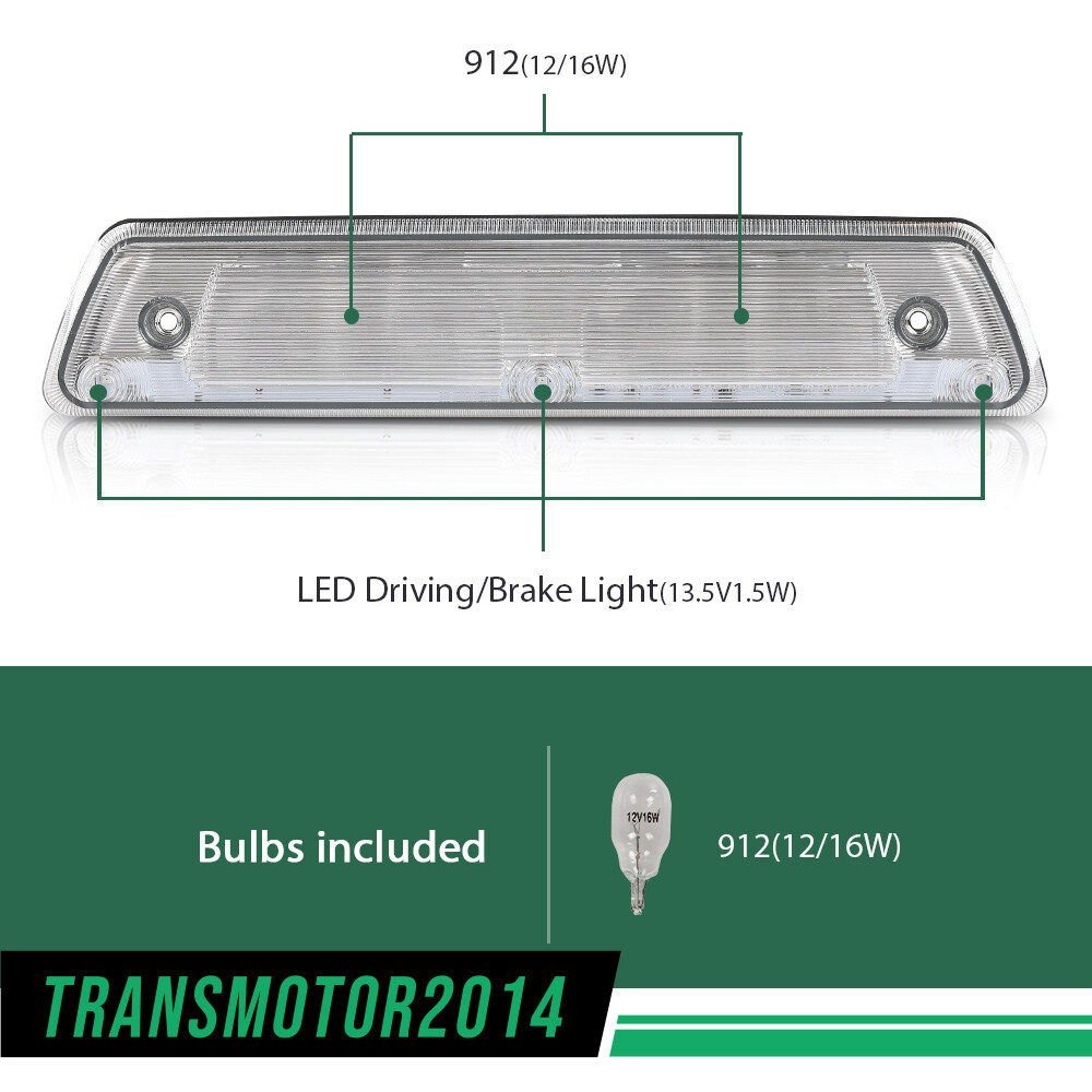 3rd Third Brake Light Lamp Fit For 2011-2014 Ford F-150 SVT Raptor AL3Z-13A613-G