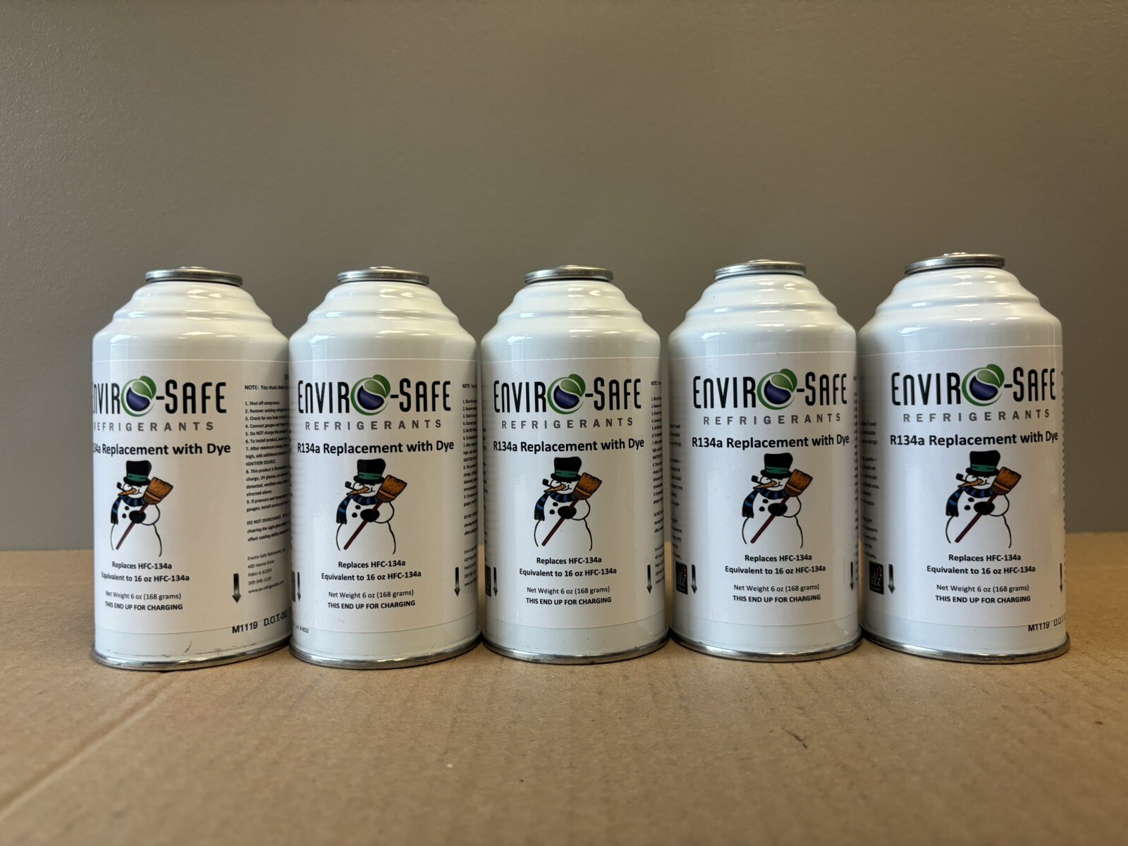 Envirosafe R134a Replacement Refrigerant with dye- CASE OF 5 CANS!