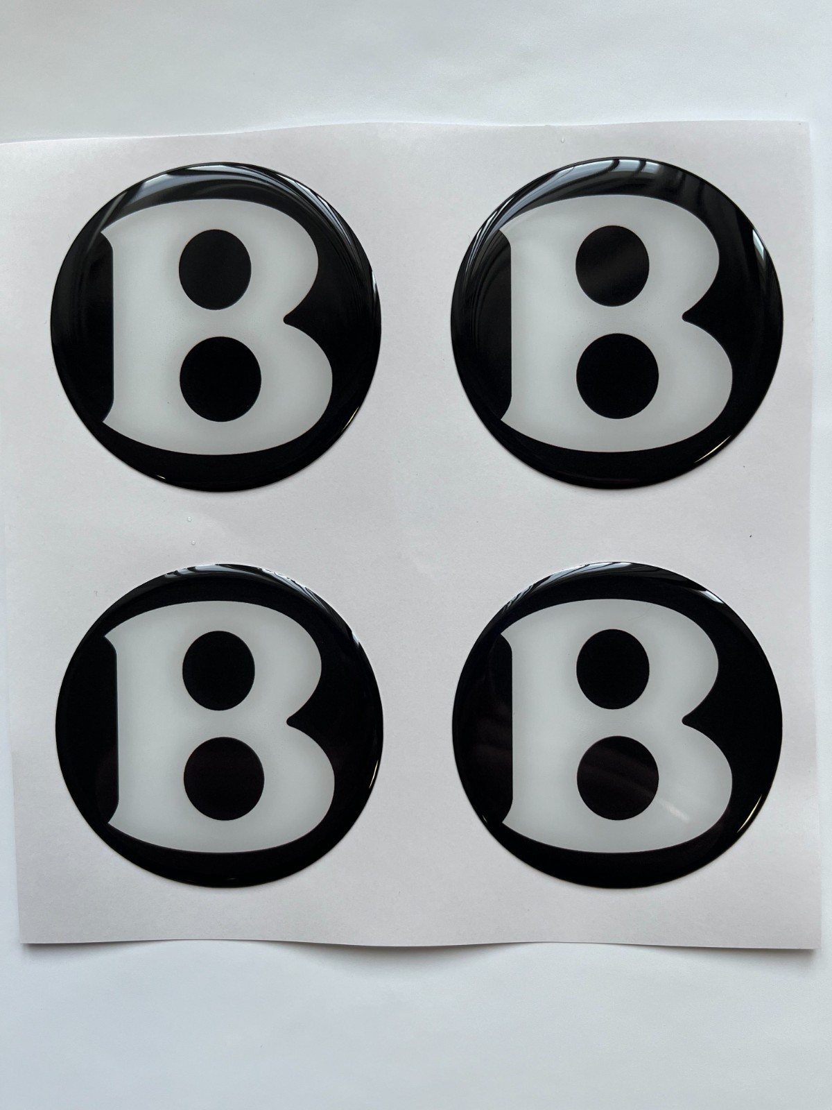 4x Bentley Decals Center Wheel Cap Self-Adhesive Emblems Rims Logo Stickers
