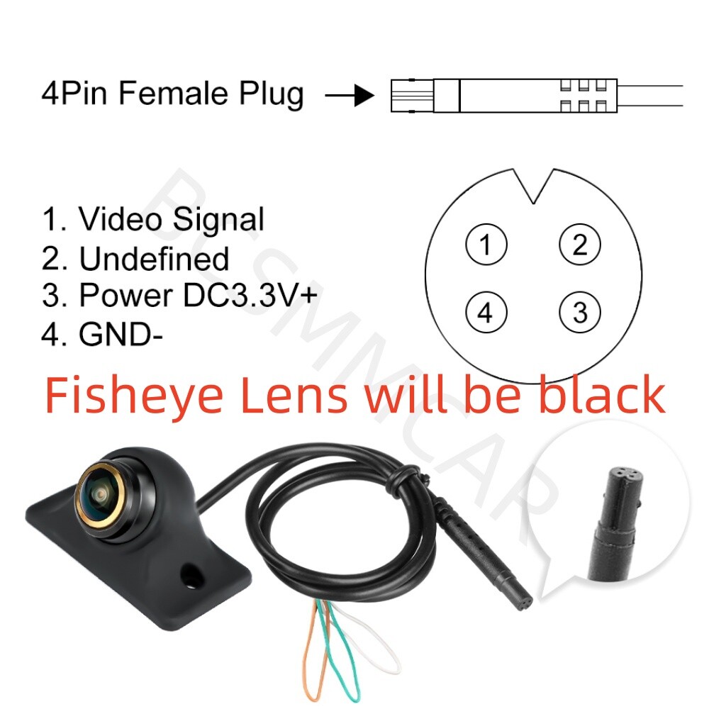 AHD CVBS Car Rear View Reverse Camera 170° Wide Angle Night Vision Waterproof