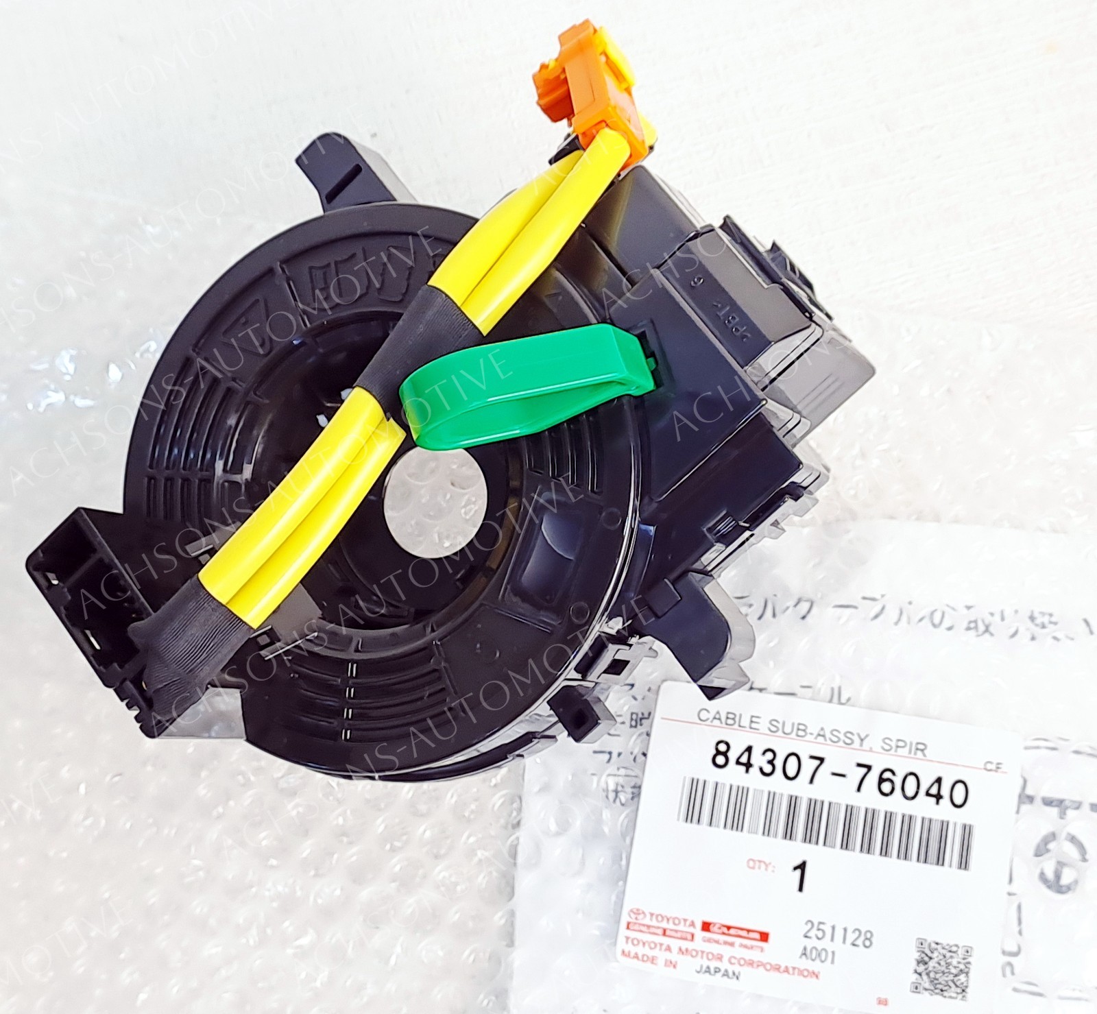 Genuine Lexus CT200h 2011-2017 Clock Spring Spiral Cable Sensor Oem 84307-76040