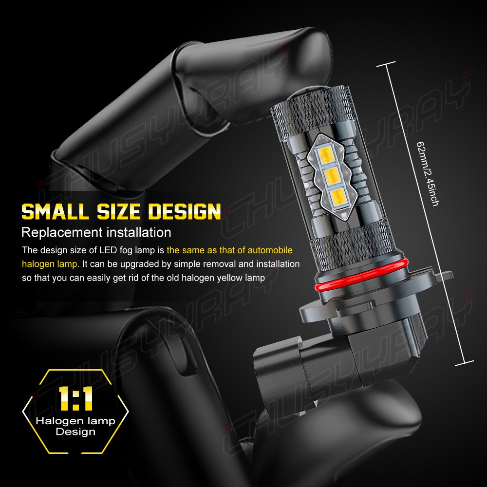 For Ford F150 2015 206 2017 2018 Pair 9145 LED Fog Lights Bulbs 4500K Yellow
