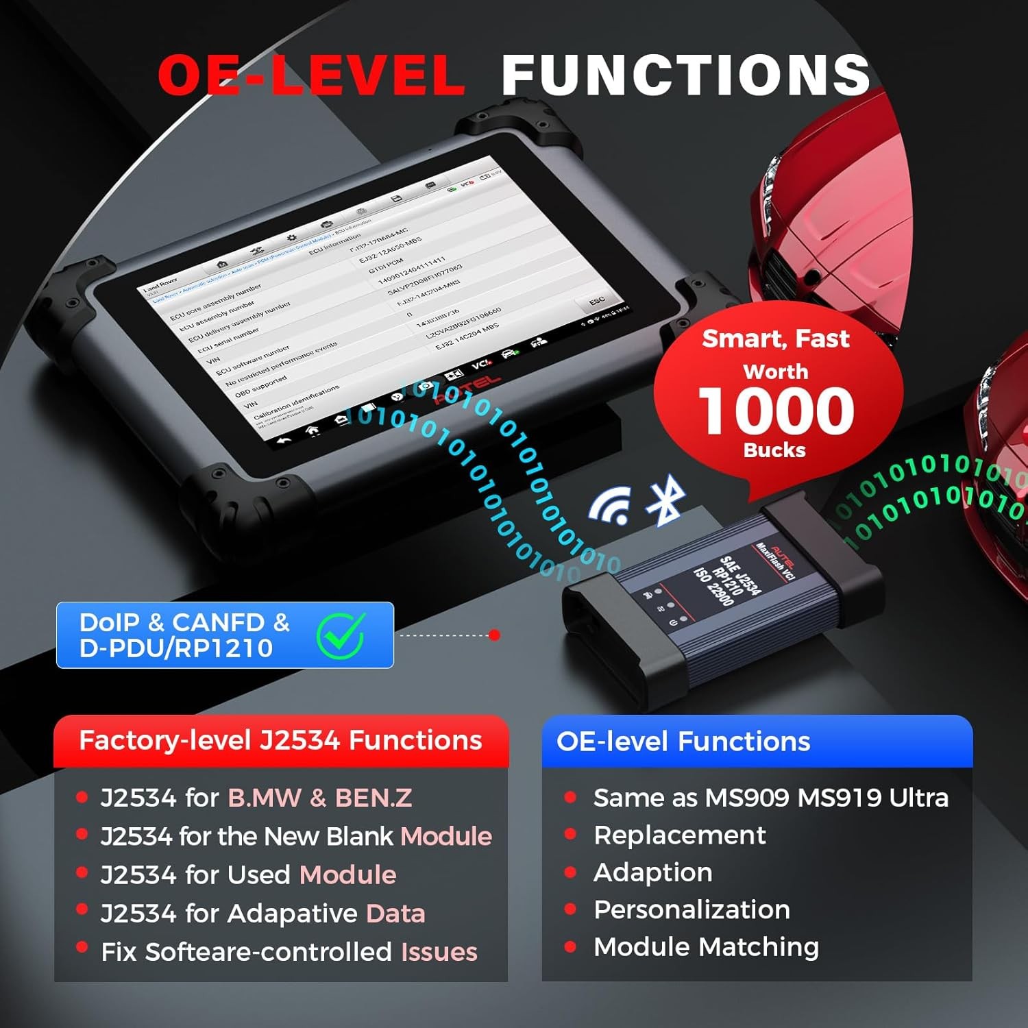 Autel MaxiSys Elite II Pro Intelligent Diagnostic Scanner J2534 ECU Programming