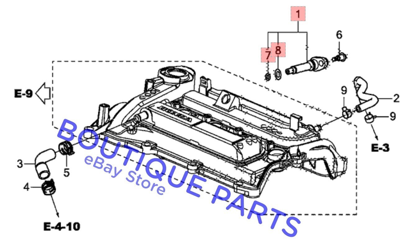 OEM Genuine for Honda PCV Valve w/ Seals JAPAN MADE 17130-59B-003 Positive Vent