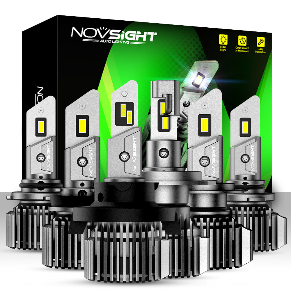NOVSIGHT H4 H7 H11 H13 LED Headlight Bulb Kit Hi/Lo Beam 100W 20000LM Brighter