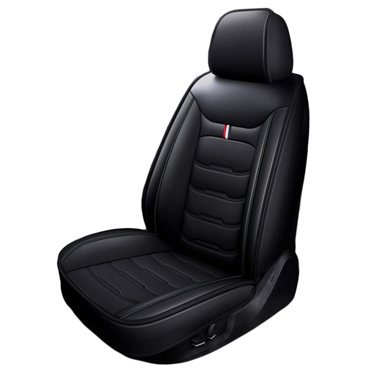 2-Seats Car Seat Covers PU Leather Front Cushion Full Set Universal AB