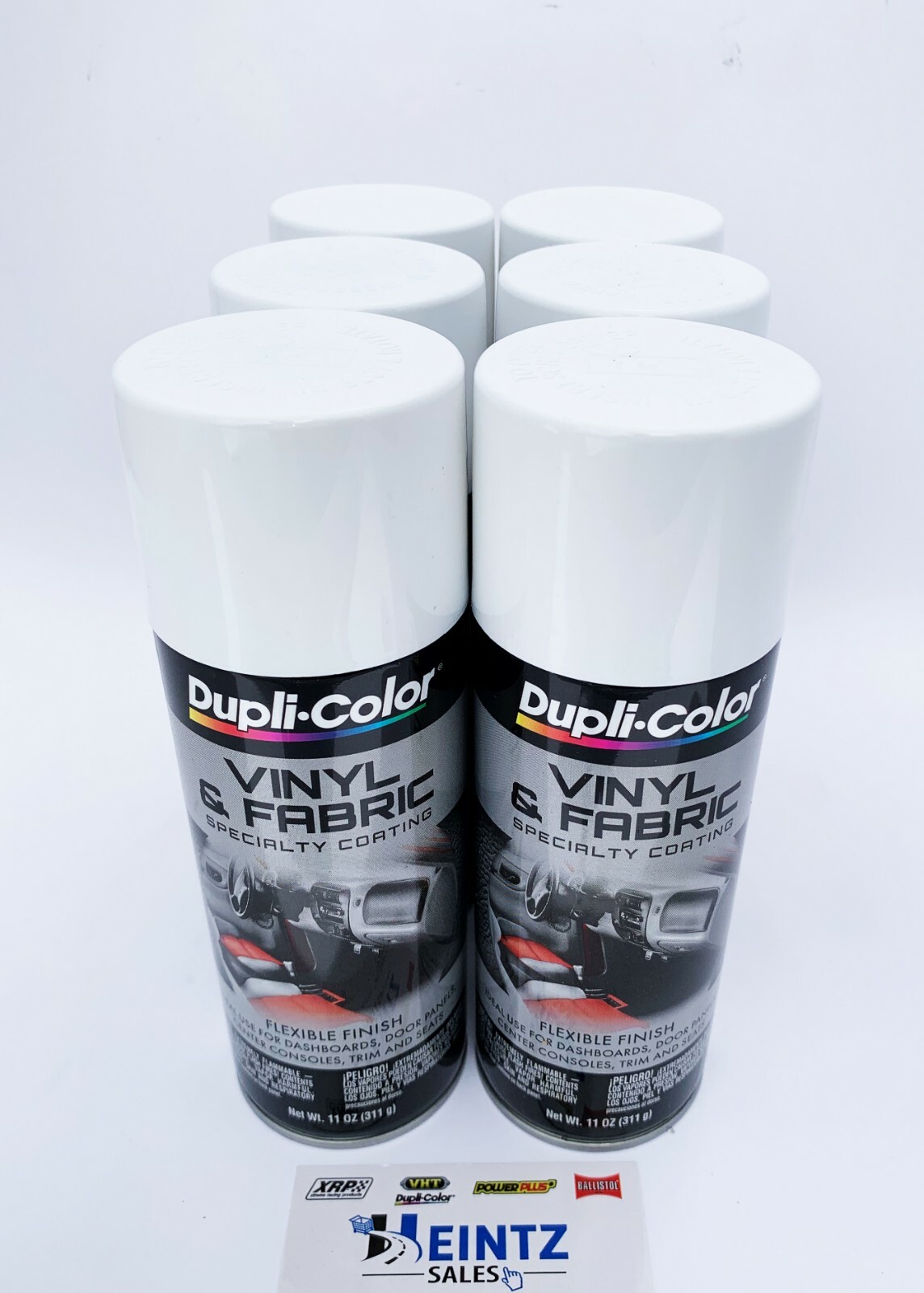 Duplicolor HVP105 Vinyl & Fabric Spray High Performance WHITE 11 Oz. (6 pack)