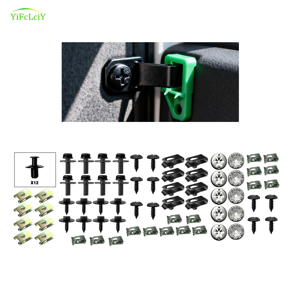 80pcs For Volkswagen Engine Splash Fastener Fender Liner Body Bolts U-nut Clips
