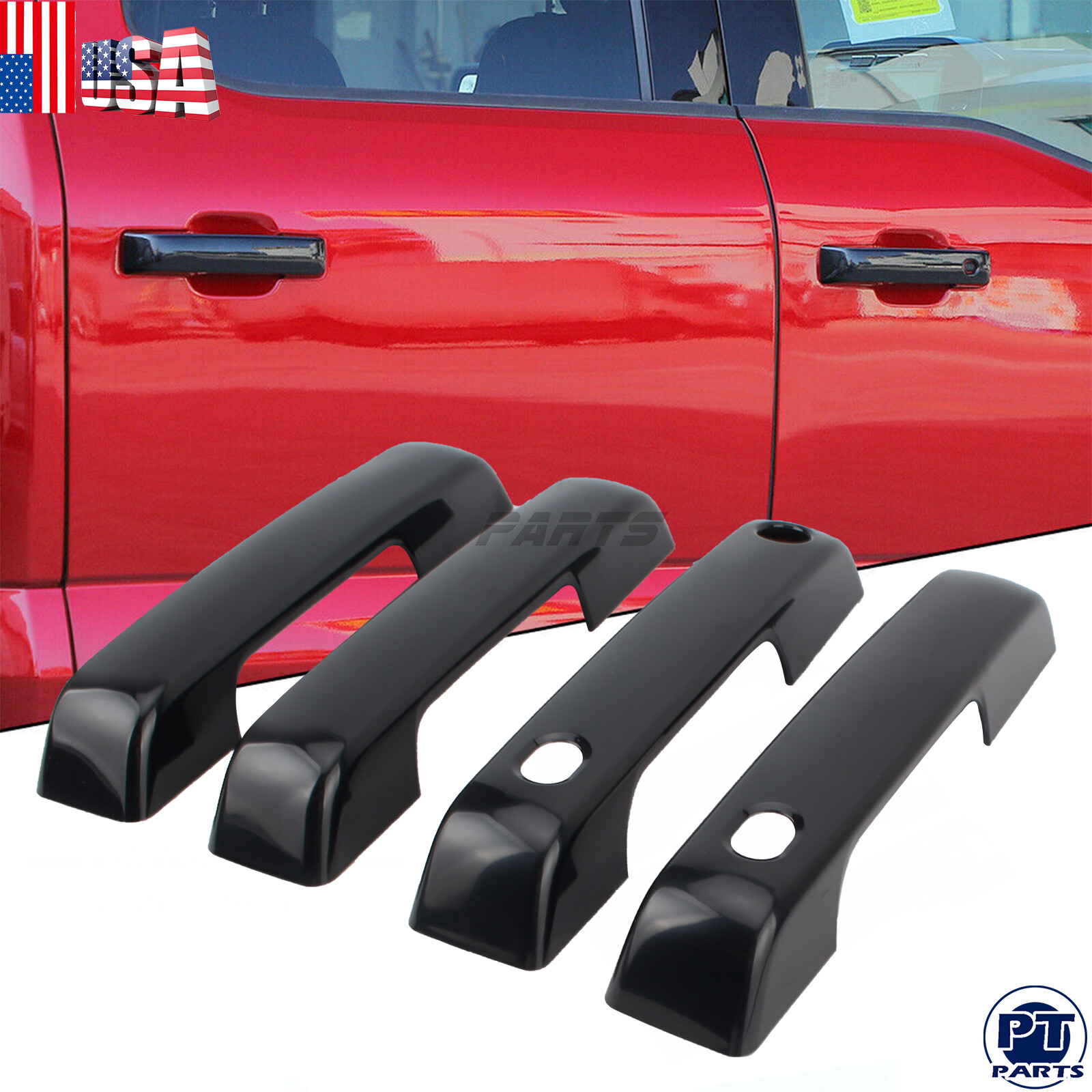 For 2021-2023 Ford F150 Gloss Black Door Handle Covers F-150