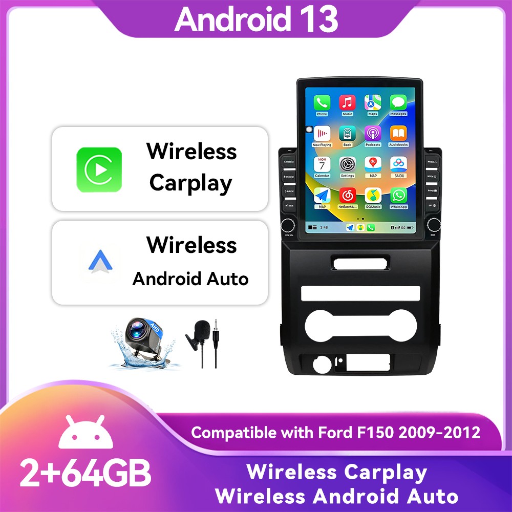 Car Stereo Radio For Ford F150 2009-2014 Android 13 Carplay GPS Navi