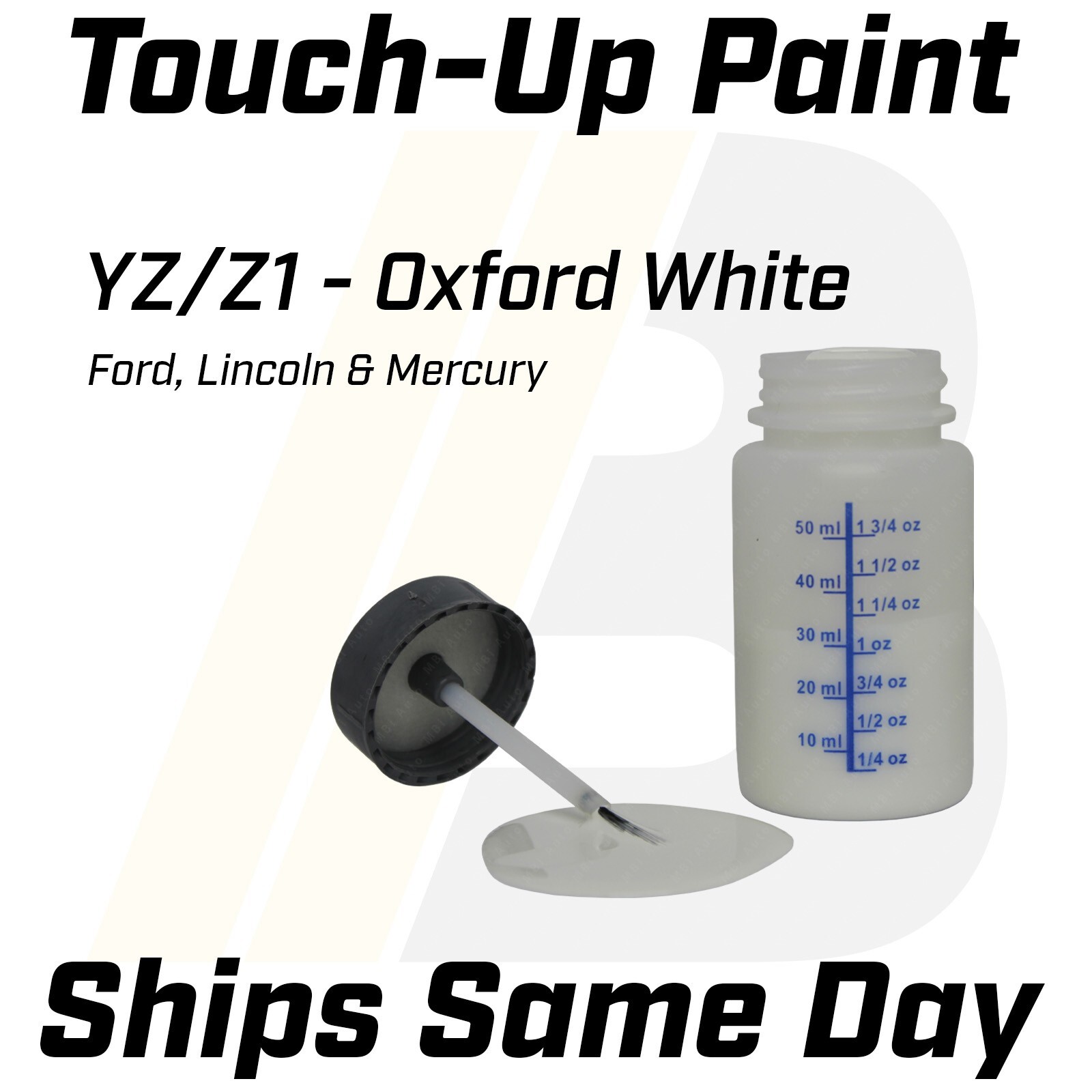 YZ/Z1 Oxford White – 1 Oz Touch Up Paint Kit w/ Brush for Ford Lincoln Mercury