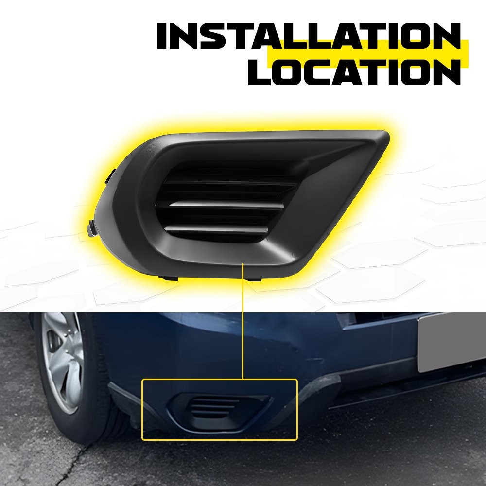 1X FOG LIGHT COVER CAP FOR 2014-2016 SUBARU FORESTER 2.5i LEFT DRIVER SIDE BLACK