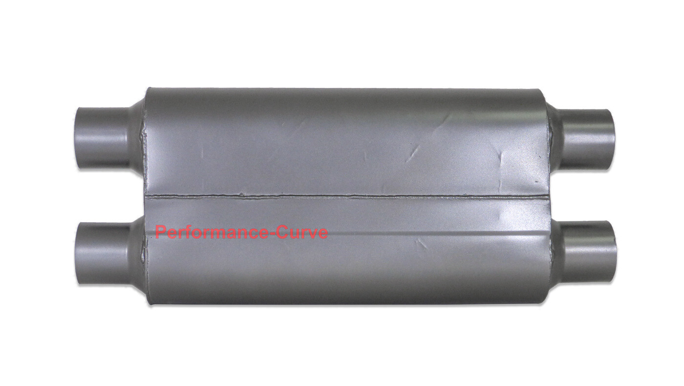 3 Chamber Performance Exhaust Muffler Ceramic Dual 2.5″ IN  Dual 2.5″ Out