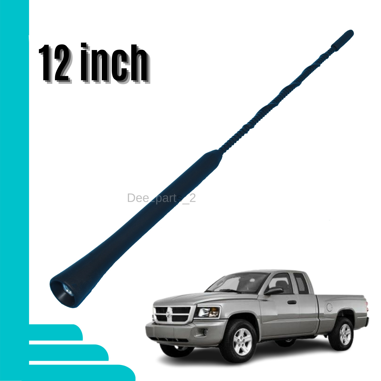 12 Inch Replacement Antenna Black for Dodge Dakota 2002-2011