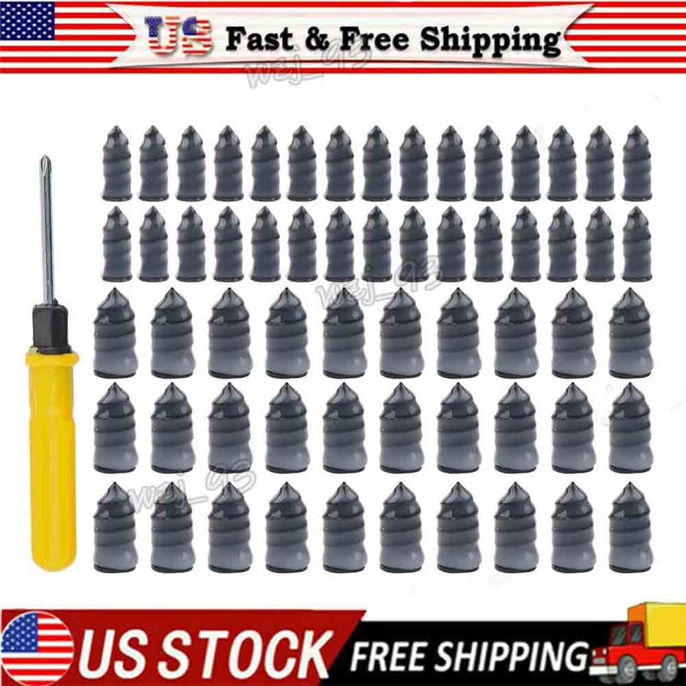 60pcs Car Tubeless Vacuum Tyre Puncture Repair Kit Screw Nail Tire Patch Plug