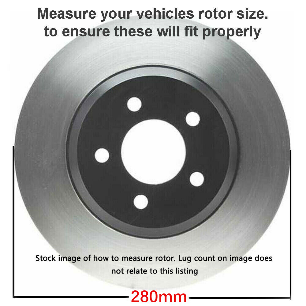 280mm Pair Front Brake Disc Rotors Set Replacement for 2007 – 2016 Mini Cooper