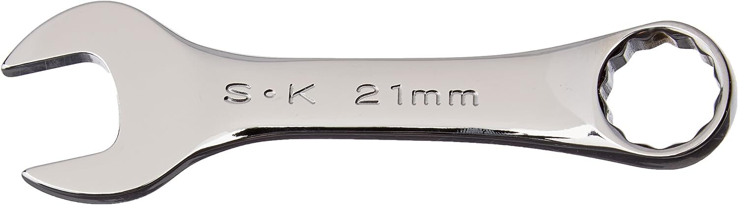 SK Tools 21 Mm 12 Point Metric Short Combination Chrome Wrench 88121