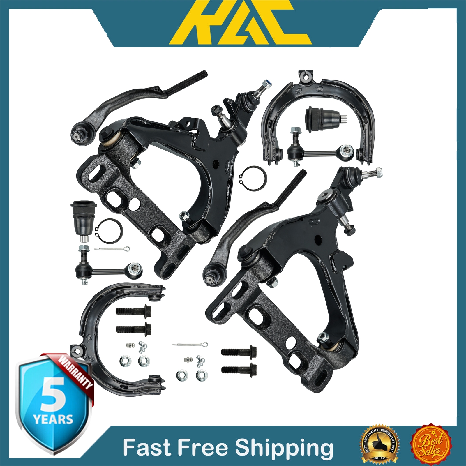 10pcs Front Upper Lower Control Arm Ball Joints Kit For Buick Rainier, GMC Envoy