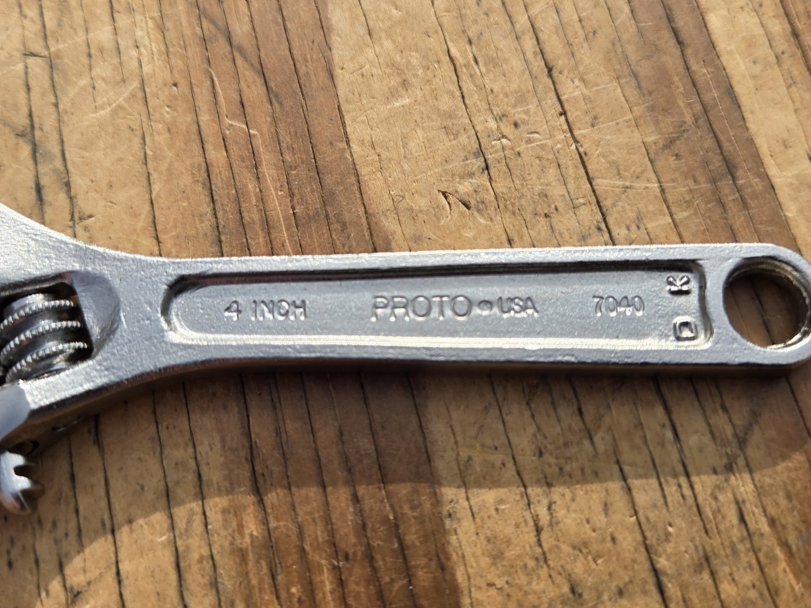 NOS PROTO STANLEY Professional USA 4” Compact Mini Adjustable Wrench 7040 J7040