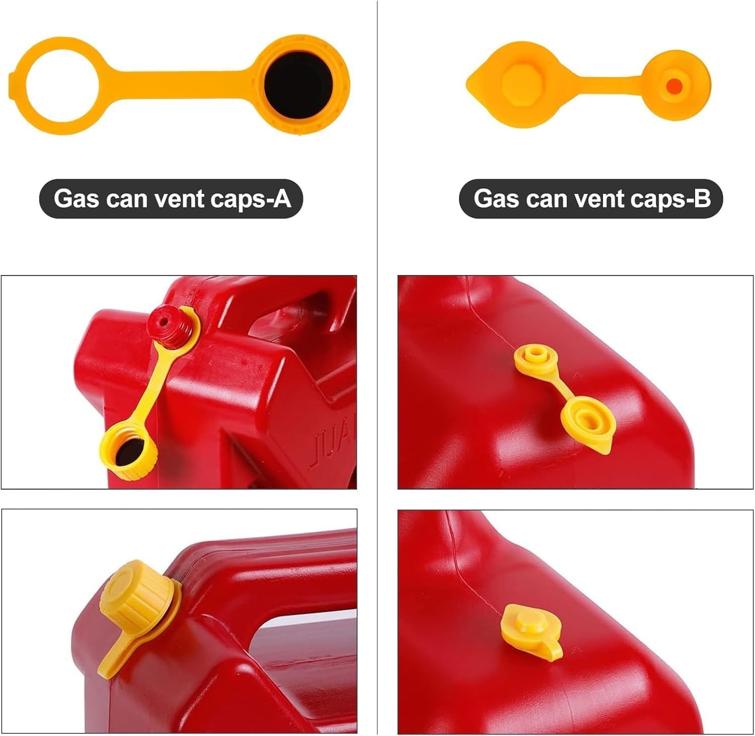 Gas Can Spout 5 Kits 1/2/5 Gallon Fuel Cans Flexible Nozzle, Vent Cap, Thick Rub