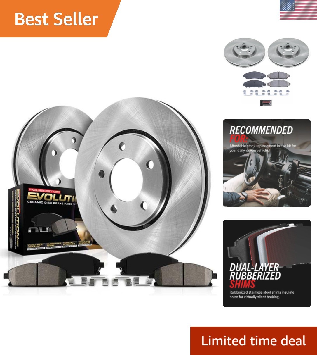 Z17 Front Brake Kit: Ceramic Pads & Rotors for Acura & Honda Vehicles