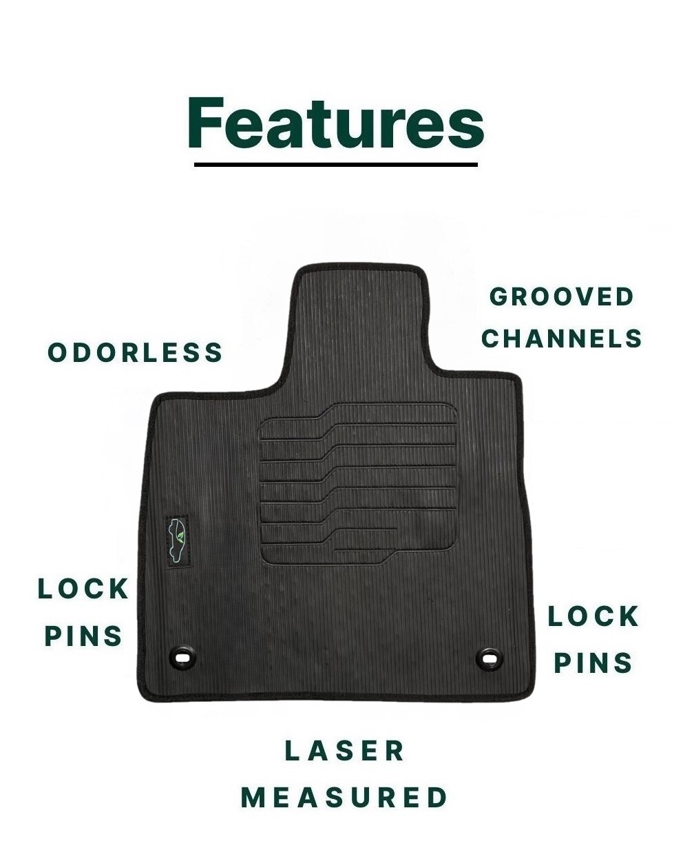 All-Weather Floor Mats For 2023 and 2024 Honda Pilot Front and Rear Black