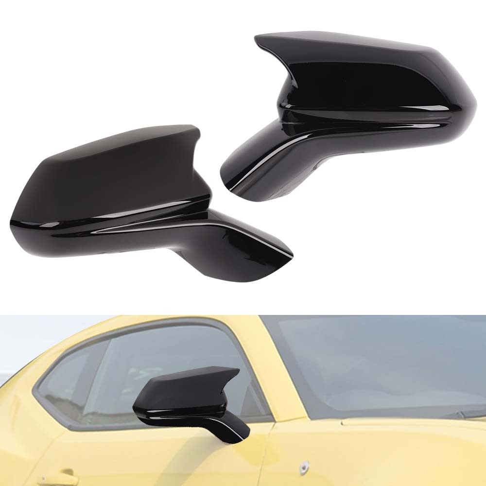 ? Gloss Black Look Rearview Mirror Cover Caps Overlay for 16-23 Chevy Camaro