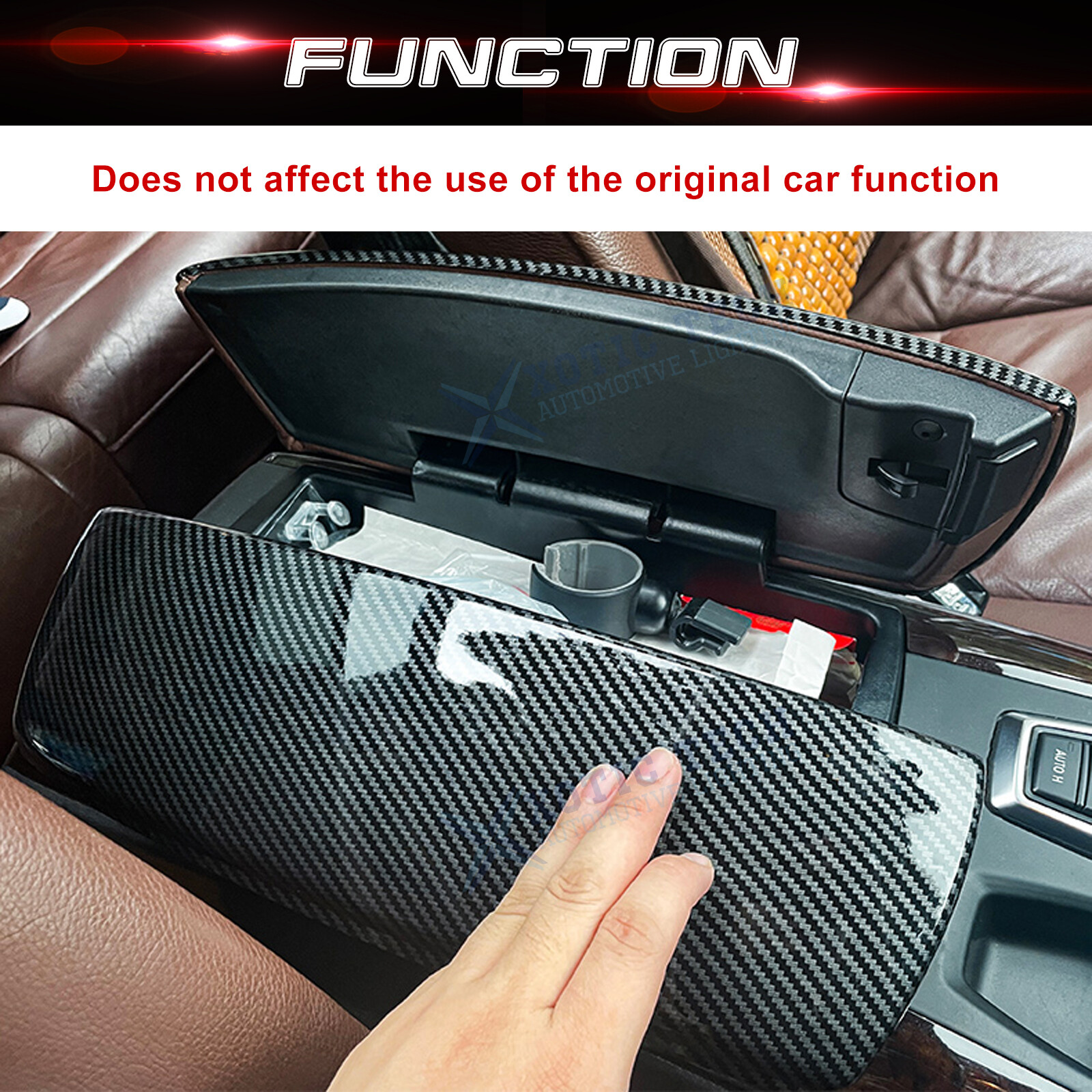 Center Console Armrest Box Cover Trim For BMW X5 E70 2007-2013/X6 E71 2008-2014