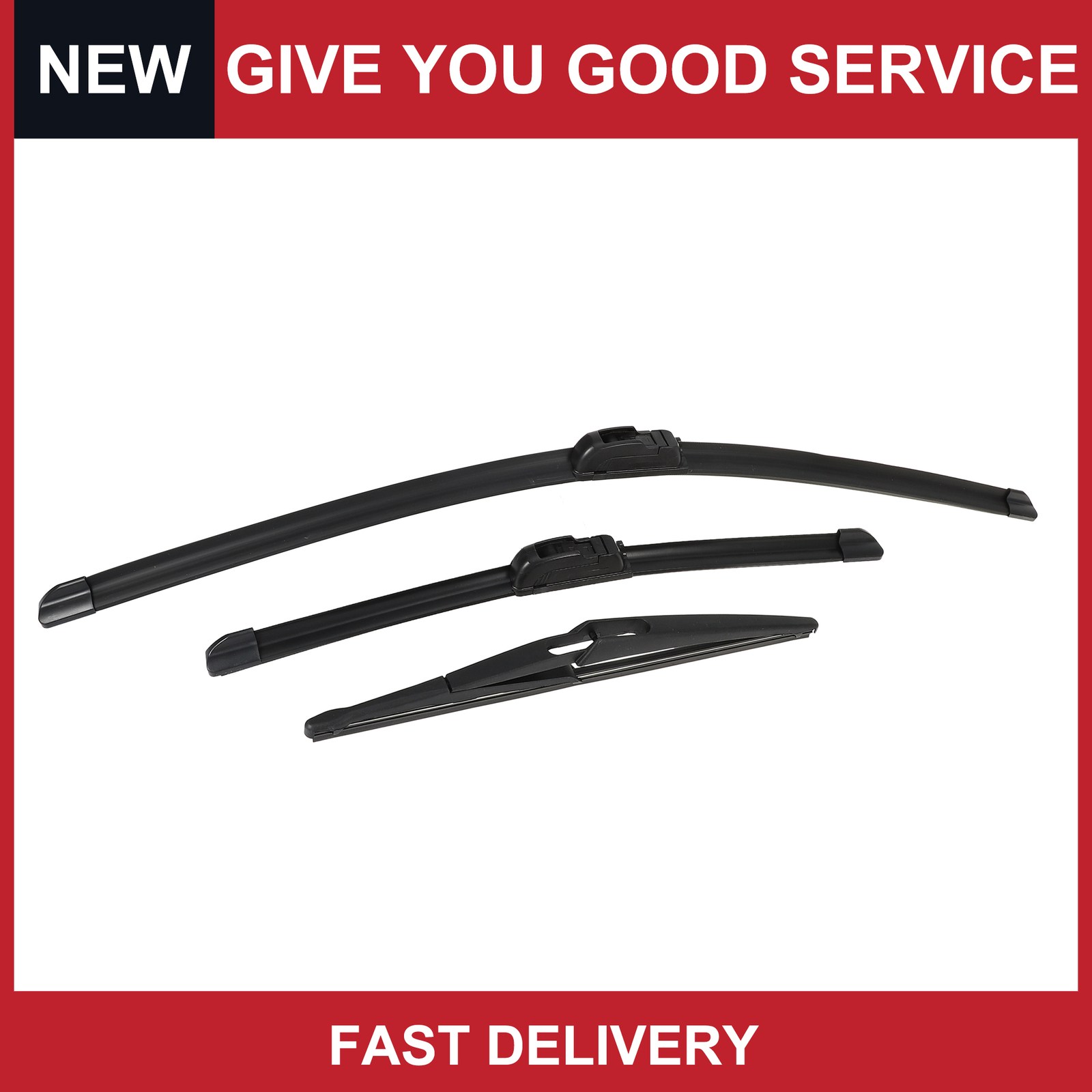 Pack of 3 For Infiniti QX60 Front Rear Windshield Wiper Blade Set 26″ 17″ 12″