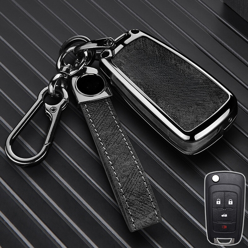 Leather Zinc Alloy Car Key Case Cover For Buick Regal Cascada Encore LaCrosse