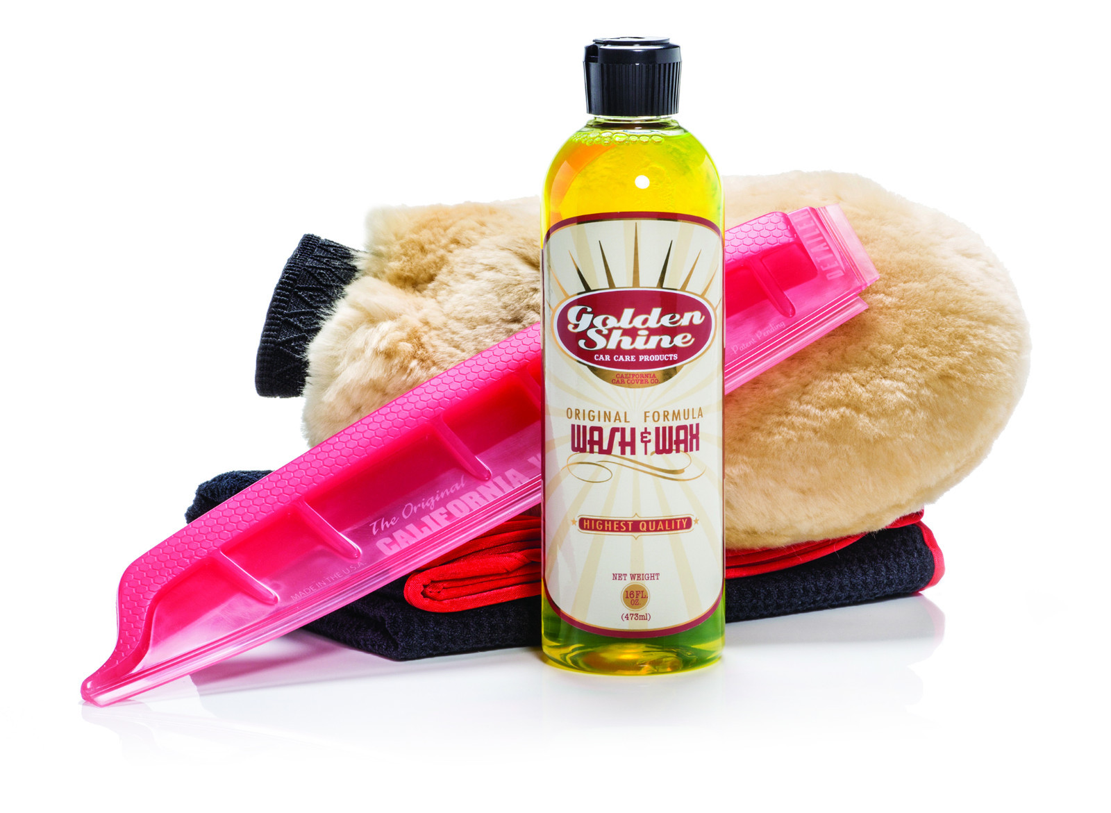 Golden Shine Car Care Products Car Wash Basics Kit w Jelly Blade and Wash Mitt