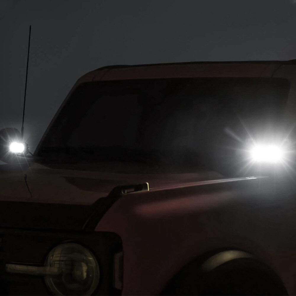 2Pcs 3inch Cube LED Work Lights Auxiliary Lights Flood Wide Cornering Truck 4WD