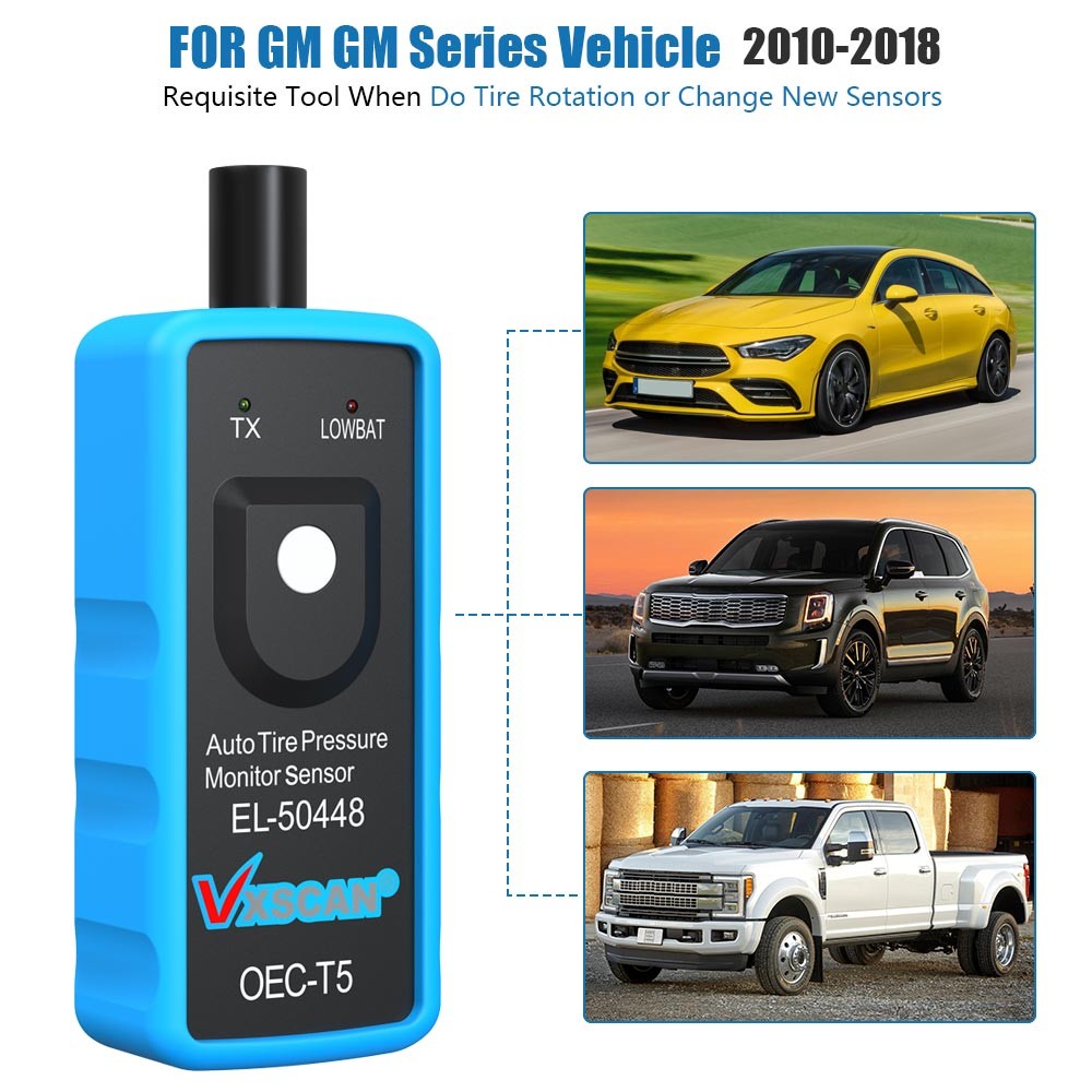 VXSCAN EL50448 TPMS Relearn Reset Tool Auto Tire Pressure Monitor for GM Vehicle