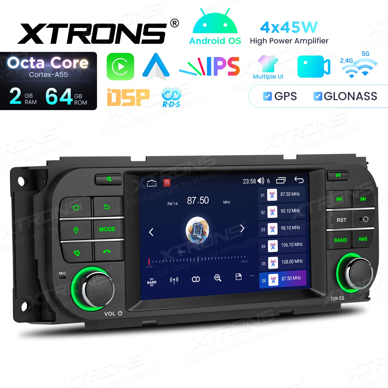 XTRONS Android 32GB Car Radio Navigation Stereo HeadUnit For Jeep Dodge Chrysler